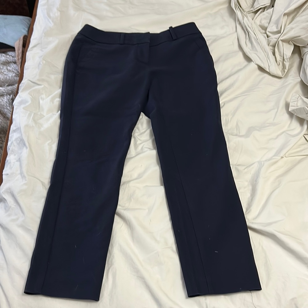 LOFT 00p Julie skinny work slacks navy